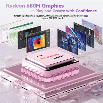 NIMO 17.3" Gaming Laptop, AMD Ryzen 7 7735HS (8C/16T, Up to 4.75GHz), 32GB DDR5 RAM, 1TB PCIe 4.0 SSD, 100W PD Fast Charging, FHD Display, Backlit KB, Fingerprint, SD Card Reader, Windows 11
