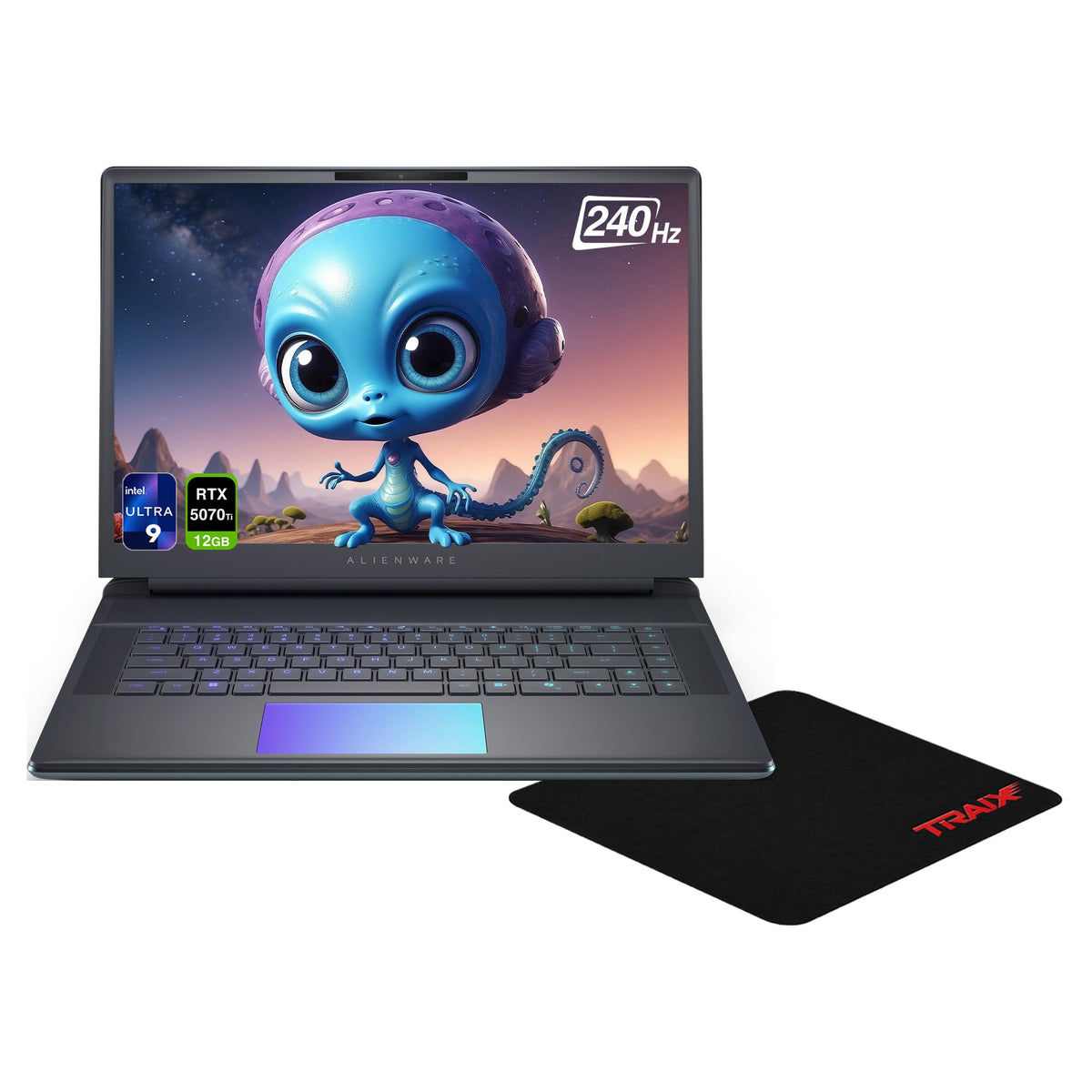 Alienware 16 Area 51 Gaming Laptop, Intel Ultra 9 275HX, 32 GB DDR5 RAM, 1 TB PCIe SSD, 16" WQXGA (2560x1600) 240Hz, NVIDIA G-Force RTX 5070Ti, Backlit Keyboard, W11 Home, Liquid Teal+Traix MousePad