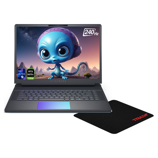 Alienware 16 Area 51 Gaming Laptop, Intel Ultra 9 275HX, 32 GB DDR5 RAM, 1 TB PCIe SSD, 16" WQXGA (2560x1600) 240Hz, NVIDIA G-Force RTX 5070Ti, Backlit Keyboard, W11 Home, Liquid Teal+Traix MousePad