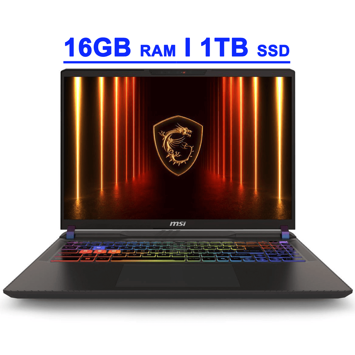 MSI Vector 16 HX AI Premium Gaming Laptop 16" QHD+ (2560 x 1600) 240Hz Intel 24-core Ultra 9 275HX (>i9-14900HX) 16GB RAM 1TB SSD GeForce RTX 5080 16GB (Up to 1334 AI TOPS) RGB Backlit Wi-Fi7 Win11