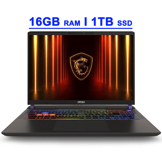 MSI Vector 16 HX AI Premium Gaming Laptop 16" QHD+ (2560 x 1600) 240Hz Intel 24-core Ultra 9 275HX (>i9-14900HX) 16GB RAM 1TB SSD GeForce RTX 5080 16GB (Up to 1334 AI TOPS) RGB Backlit Wi-Fi7 Win11