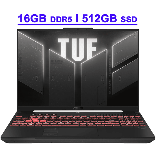 Asus TUF A16 Premium Gaming A16 Laptop 16" WUXGA IPS 144Hz AMD 8-core Ryzen 7 170 16GB RAM 512GB SSD GeForce RTX 4050 RGB Backlit Type-c AI Noise Cancelation Win11
