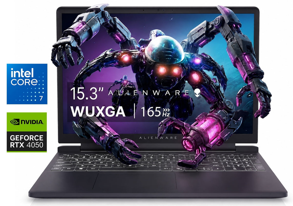 Alienware 15.3" WUXGA 165Hz Gaming Laptop Intel Core 7 240H (Beats i7-13650HX) NVIDIA GeForce RTX 4050 16G DDR5 RAM 512G SSD Wi-Fi 6 HDMI 2.1 RJ-45 Backlit KB Webcam Windows 11 Home Black