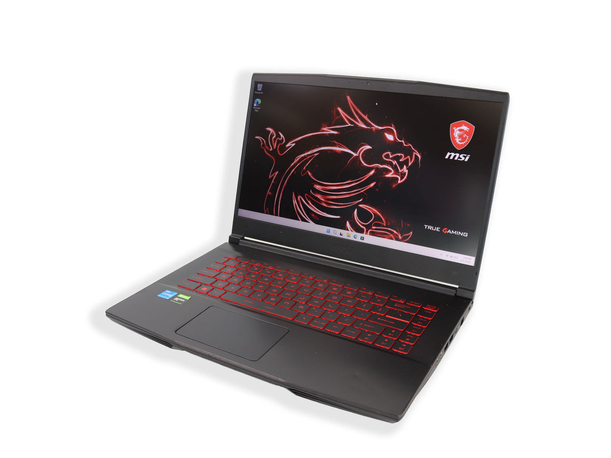 Pre-Owned MSI GF63 15.6" FHD Gaming Laptop, Intel Core i5-11400H, 16GB RAM, 1TB HDD, 256GB SSD, NVIDIA GeForce GTX 1650