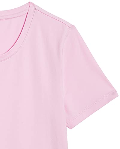 Amazon Essentials Women's Classic-Fit Short-Sleeve Crewneck T-Shirt, Pack of 2, Light Pink/Terracotta, Medium