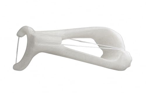 Reuseable Flosser | Easy String Floss Holder | Refillable with ANY floss | Ergonomic Floss Gadget | Oral Hygiene Care | For Kids and Adults (Marble)