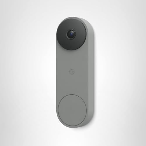 Google Nest Doorbell (Wired, 3rd Gen) - 2K Video and Gemini, Live View, Night Vision, 2-Way Audio - Works with Google Home - 2025 Model - Hazel
