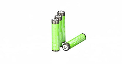Amazon Basics Rechargeable AAA Batteries, 4-Pack, 850 mAh, NiMH High-Capacity Batteries, Recharge up to 500x Times, Pre-Charged