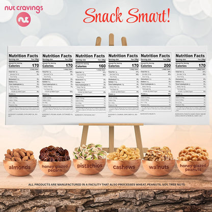 NUT CRAVINGS Gourmet Collection - Valentines Day Mixed Nuts Heart Shaped Gift Basket, Love in A Box (6 Assortments, 2 LB) Galentines Romantic Arrangement Platter, Healthy Kosher Corporate