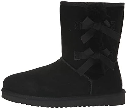 Koolaburra by UGG Women's Victoria Short Fashion Boot, Black, 11 M US