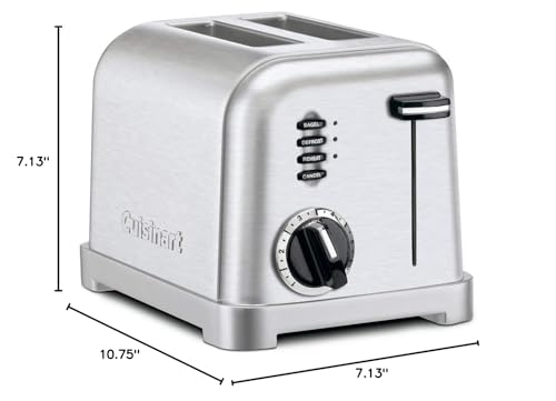Cuisinart CPT-160 Metal Classic 2-Slice Toaster, Brushed Stainless