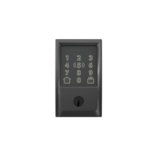 Schlage Encode Plus Smart Wi-Fi Lock for Front Door, Keyless Entry Deadbolt, Unlock with Apple Watch, Built-in WiFi and App Control, Easy Install, Alexa & Apple HomeKit Compatible, Matte Black