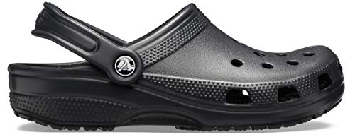 Crocs Unisex-Adult Classic Clogs, Black, 11 Men/13 Women