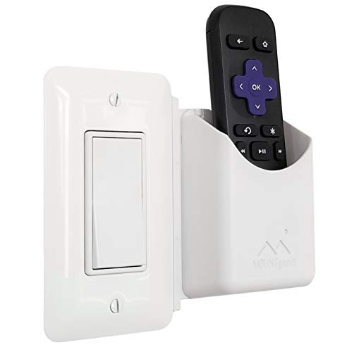 Mount Genie® Remote Holder | Light Switch Mount | No Screws/Tape | White