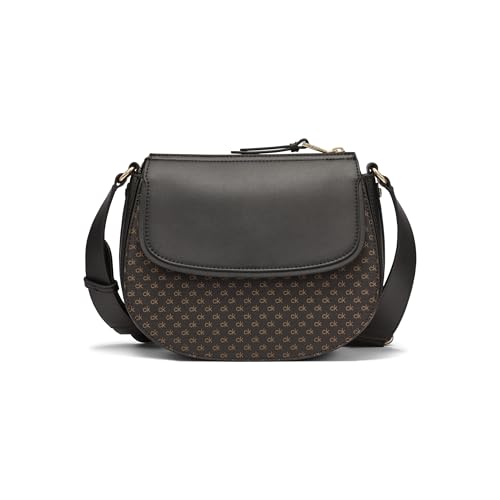 Calvin Klein Bella Novelty Crossbody, Brown/Khaki/Black Mini, One Size