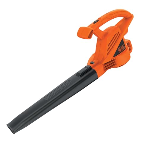 BLACK+DECKER Electric Leaf Blower, Handheld Blowers for Lawn Care, Lightweight, 180 MPH 180 CFM, 7-Amp, Corded (LB700)