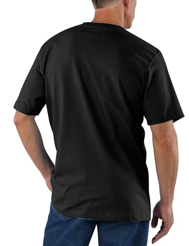 Carhartt Men's Loose Fit Heavyweight Short-Sleeve Pocket T-Shirt (Also Available in Big & Tall), Black, Large