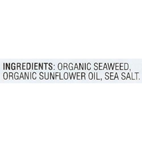 Gimme Seaweed Organic Premium Roasted Seaweed Snacks, Sea Salt, 6 Count, Keto, Vegan, Gluten-Free, Great Source of Omega3s and Iodine, Healthy On-The-Go Snack for Kids and Adults