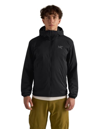Arc'teryx Atom Hoody Men's - Redesign | Lightweight Insulated Jacket for Men with Hood | Moisture and Wind Resistance | Black, Large