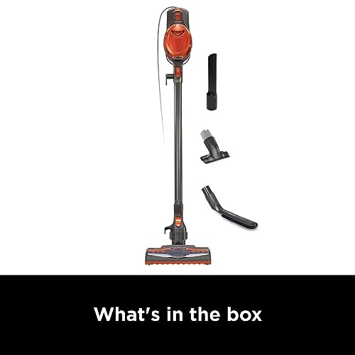 Shark Rocket Ultra-Light Corded Bagless Vacuum for Carpet and Hard Floor Cleaning with Swivel Steering (HV301), Gray/Orange
