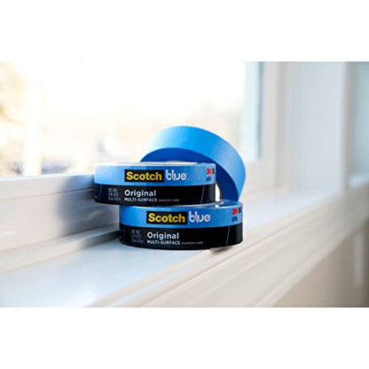 ScotchBlue Original Multi-Surface Painters Tape, 1 Inch Wide (0.94 In. x 60 Yds), 9 Rolls, Blue Paint Tape Protects Surfaces and Removes Easily, Masking Tape for Indoor and Outdoor Use (2090-24AP9)