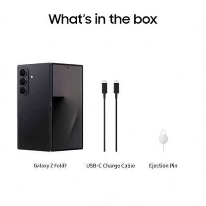 Samsung Galaxy Z Fold7 Cell Phone, 256GB AI Smartphone, Unlocked Android, AI Photo Edits, Large Screen, Long Battery Life, 2025, US 1 Yr Manufacturer Warranty, JetBlack