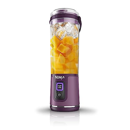 Ninja BC151PR Blast Portable Blender, Cordless, 18oz. Vessel, Personal Blender-for Shakes & Smoothies, BPA Free, Leakproof-Lid & Sip Spout, USB-C Rechargeable, Dishwasher Safe Parts, Passion Fruit