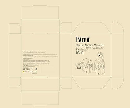 Tyrry 4-in-1 Laser Level Tool with Line Laser, Drill Dust Collector, Wall Bracket, Electronic Vacuum Suction Cup, 1800 mAh Battery, Leveler Tool Perfect for Picture Hanging, Painting, Home Renovations