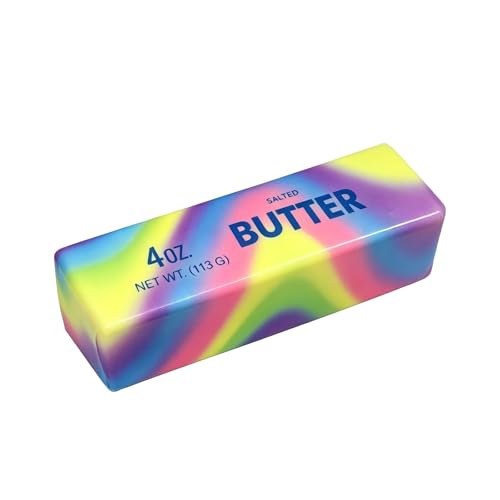 Butter Stick Fidget Toy, Slow Rebound Cute Butter Squeeze Stress Balls, Slow Rising Portable Squishy for Adults Anxiety & Stress Relief, Sensory Gifts for Office, Home