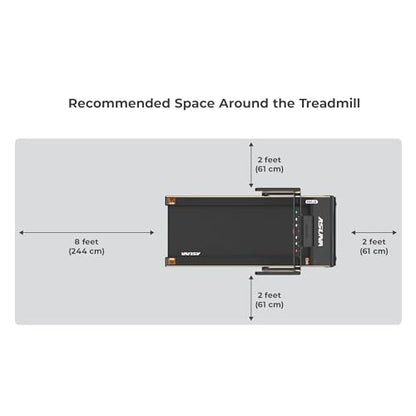 Sunny Health & Fitness Asuna Space Saving Treadmill, Motorized with Speakers for AUX Audio Connection - 8730G