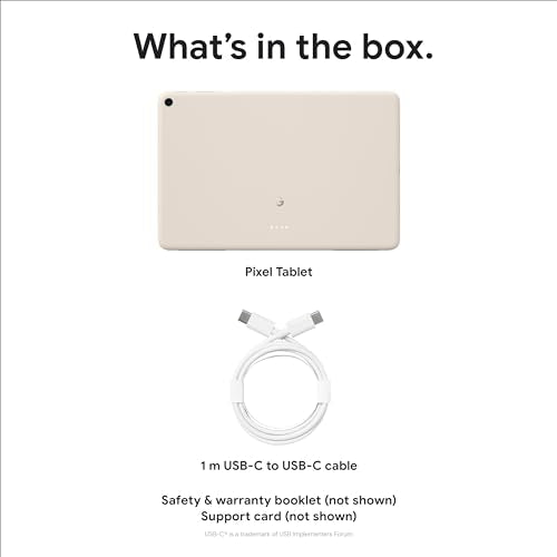 Google Pixel Tablet - Android Tablet with 11-Inch Screen and Extra-Long Battery Life - Porcelain - 8 GB RAM - 128 GB