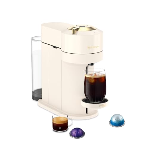 Nespresso Vertuo Next Coffee and Espresso Maker by De'Longhi, Creamy White and Gold