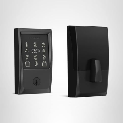 Schlage Encode Plus Smart Wi-Fi Lock for Front Door, Keyless Entry Deadbolt, Unlock with Apple Watch, Built-in WiFi and App Control, Easy Install, Alexa & Apple HomeKit Compatible, Matte Black