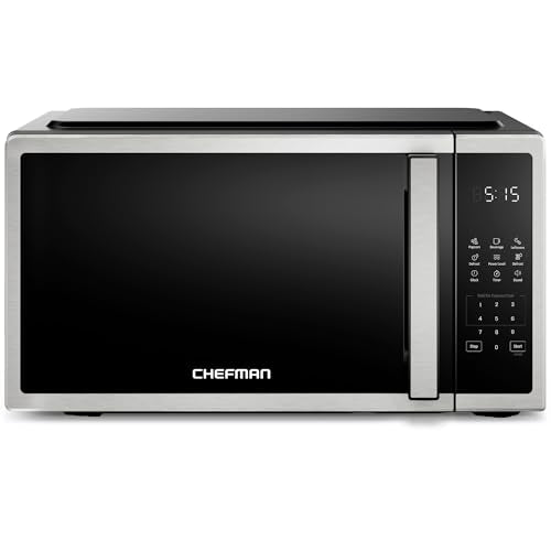 Chefman Compact Countertop Microwave, 0.7 Cu Ft, 700W, Stainless