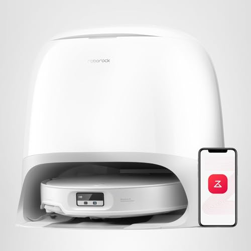 roborock Qrevo CurvX Robot Vacuum and Mop, 22,000Pa Suction, 3.14’’ Ultra Slim, Zero-Tangling Design, Reactive AI Obstacle Recognition, AdaptiLift Chassis, Auto Hot Water Mop Washing & Drying