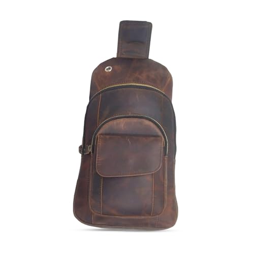 The Tannery Mens Crossbody Bag Handmade Leather Sling Purse for Unisex