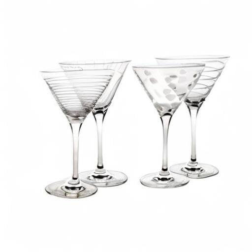 Mikasa Cheers Martini Glass, 10-Ounce, Set of 4