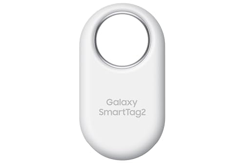 Samsung Galaxy SmartTag2, Bluetooth Tracker, Smart Tag Tracking Device, Item Finder for Keys, Wallet, Luggage, Pets, Use w/ Phones and Tablets Android 11 or Later, 2023, 1 Pack, White