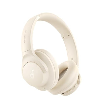 Soundcore by Anker Q20i Hybrid Active Noise Cancelling Headphones, White | Over-Ear, Bluetooth, 40H ANC Playtime, Hi-Res Audio, Big Bass, Transparency Mode, Customize via App, Travel, Home, Office
