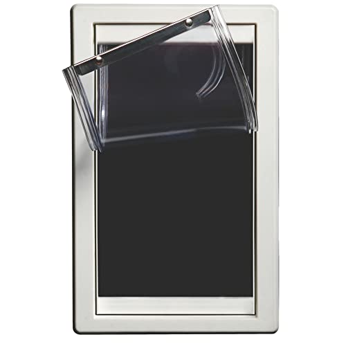 IDEAL PET PRODUCTS Since 1979 Ideal Pet Products Screen Guard Pet Door, Medium, 7" x 11.25" Flap Size, White
