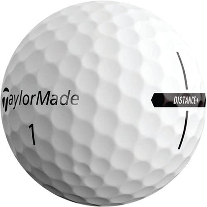 TaylorMade Golf 2021 TAYLORMADE DISTANCE+ DOZEN GOLF BALLS, WHITE