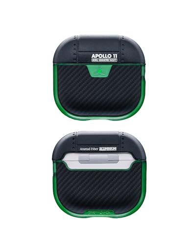 Newcloth for AirPods 4 Case, Compatible with AirPods 4 Case (2024), Aluminum Top & Vectran Fiber, UWB Optimized with Lizardskin Anti-Fingerprint, Green/Black