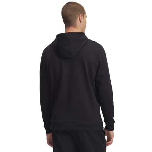 Under Armour Men's Project Rock Rival Fleece Hoodie, (002) Black / / Castlerock, X-Large