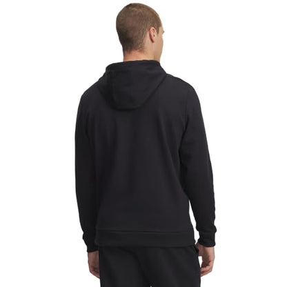 Under Armour Men's Project Rock Rival Fleece Hoodie, (002) Black / / Castlerock, X-Large