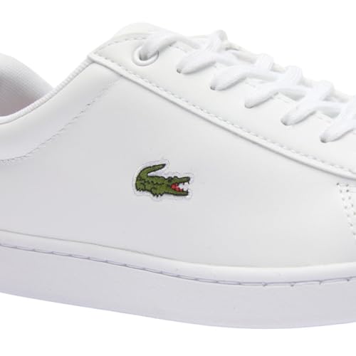 Lacoste Womens Hydez Leather, White/Gold, 7