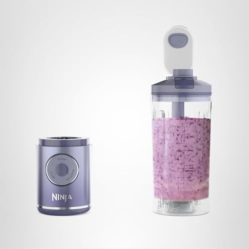 Ninja Blast Max, Portable Blender + Twist & Go, Personal Smoothie, Blend, Ice Crush, 3 Programs, Cordless, 22 oz removable Vessel, Dishwasher Safe, Leakproof, Lavender, BC251LD
