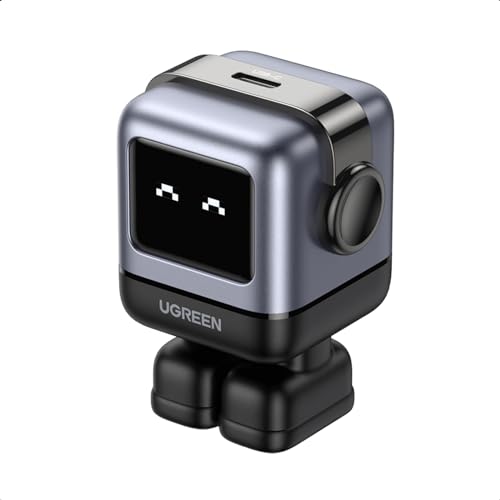 UGREEN Uno 30W USB C Charger, Compact Robot GaN Fast Charging Block, Black