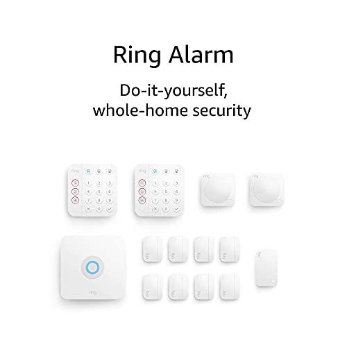 Ring Alarm 14-Piece Kit (newest model), Wireless smart home or business security system, expandable, easy setup, Mobile App Control, 24/7 Professional Monitoring, Alexa Compatible