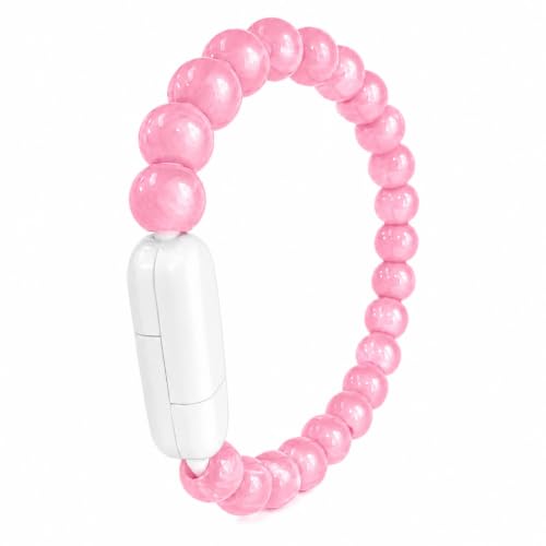AethelFlora Beaded Bracelets for Women, Pretty Bracelets for Women 8.8in Length, Trendy Jewelry Gifts for Lover Mom Friends (Pink)
