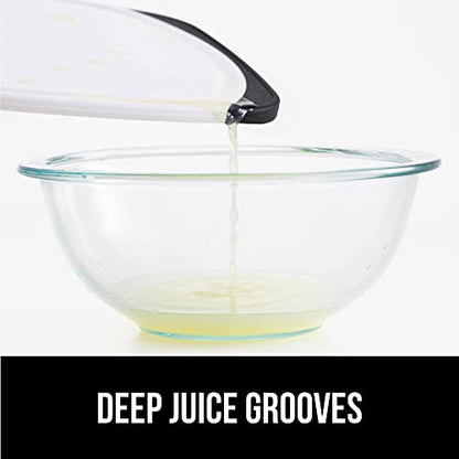 GORILLA GRIP 100% BPA-Free Reversible Kitchen Cutting Board Set of 3, Nonporous, Juice Grooves to Catch Liquid, Slip Resistant Handle Border, Dishwasher Safe, Durable Large Food Chopping Boards, Black